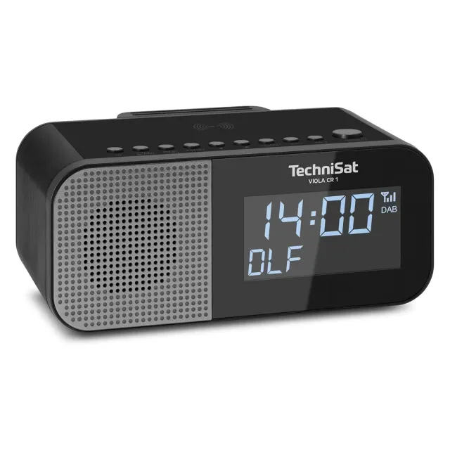 TechniSat VIOLA CR 1 Radiosveglia Nera Ricarica Wireless