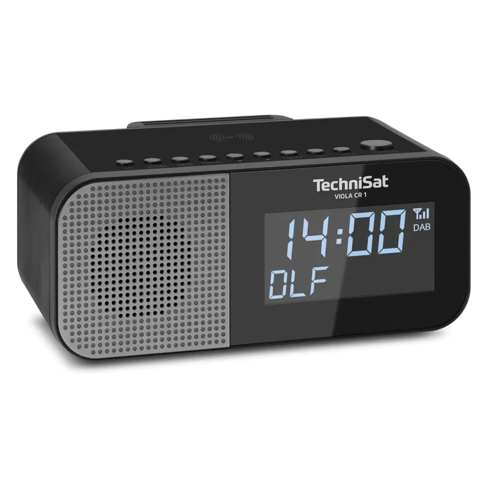 TechniSat VIOLA CR 1 Radiosveglia Nera Ricarica Wireless