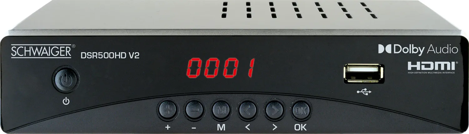 Schwaiger Ricevitore SAT Full HD FTA DVB-S2 HDMI Nero