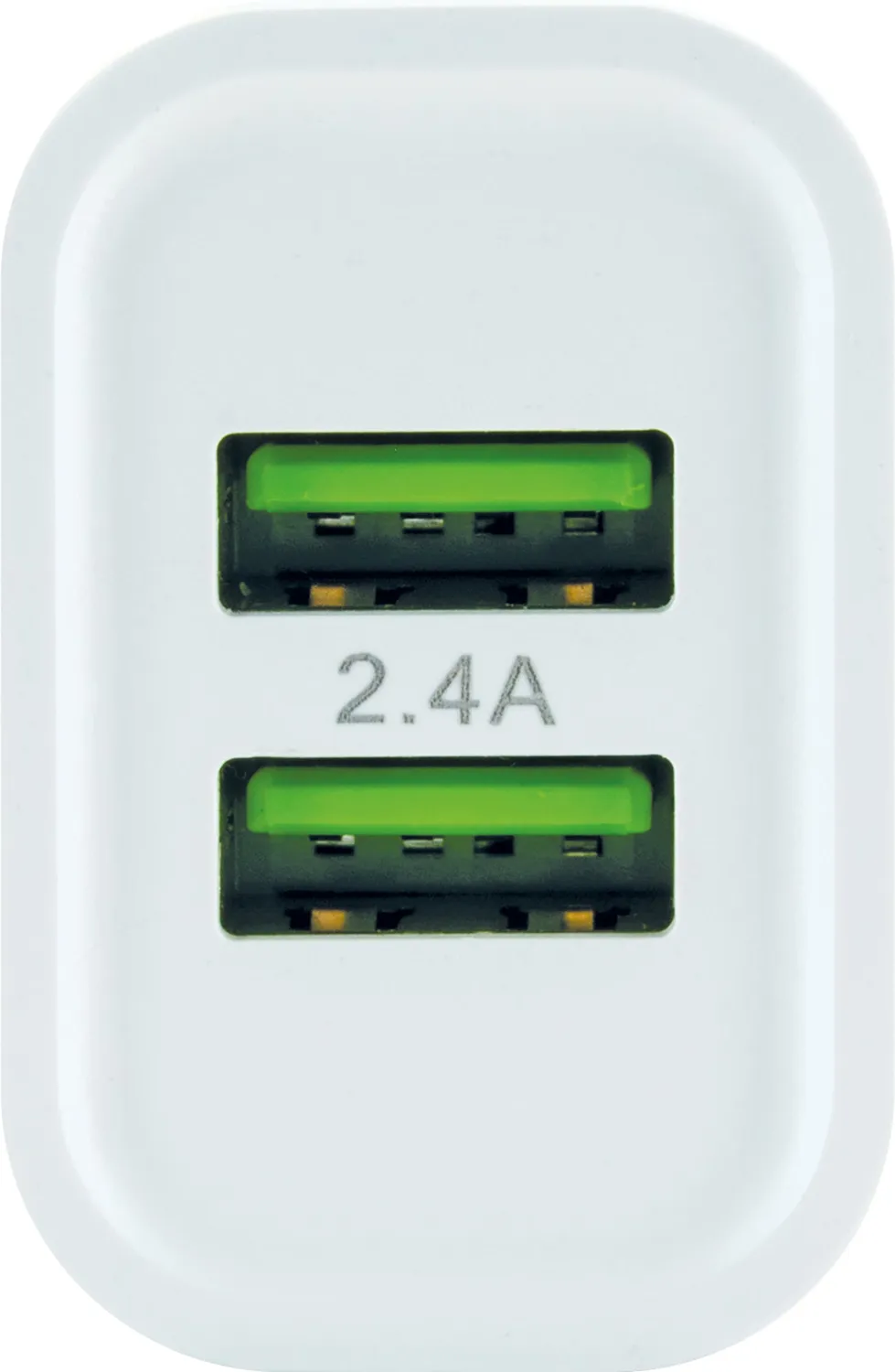 Schwaiger Caricatore muro 2x USB-A 12W bianco
