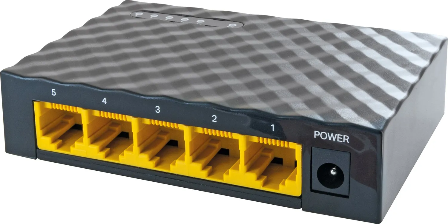 Schwaiger Switch di Rete 5 Porte Ethernet 10/100 Mbps