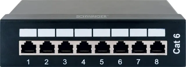 SCHWAIGER patch panel 8 porte RJ45 CAT6 da tavolo