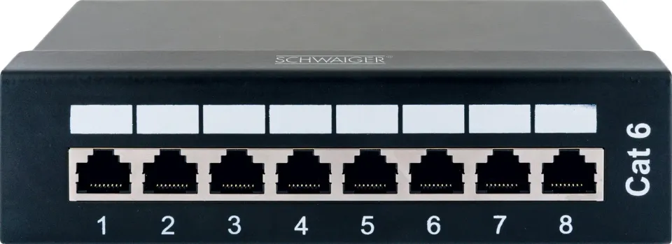 SCHWAIGER patch panel 8 porte RJ45 CAT6 da tavolo