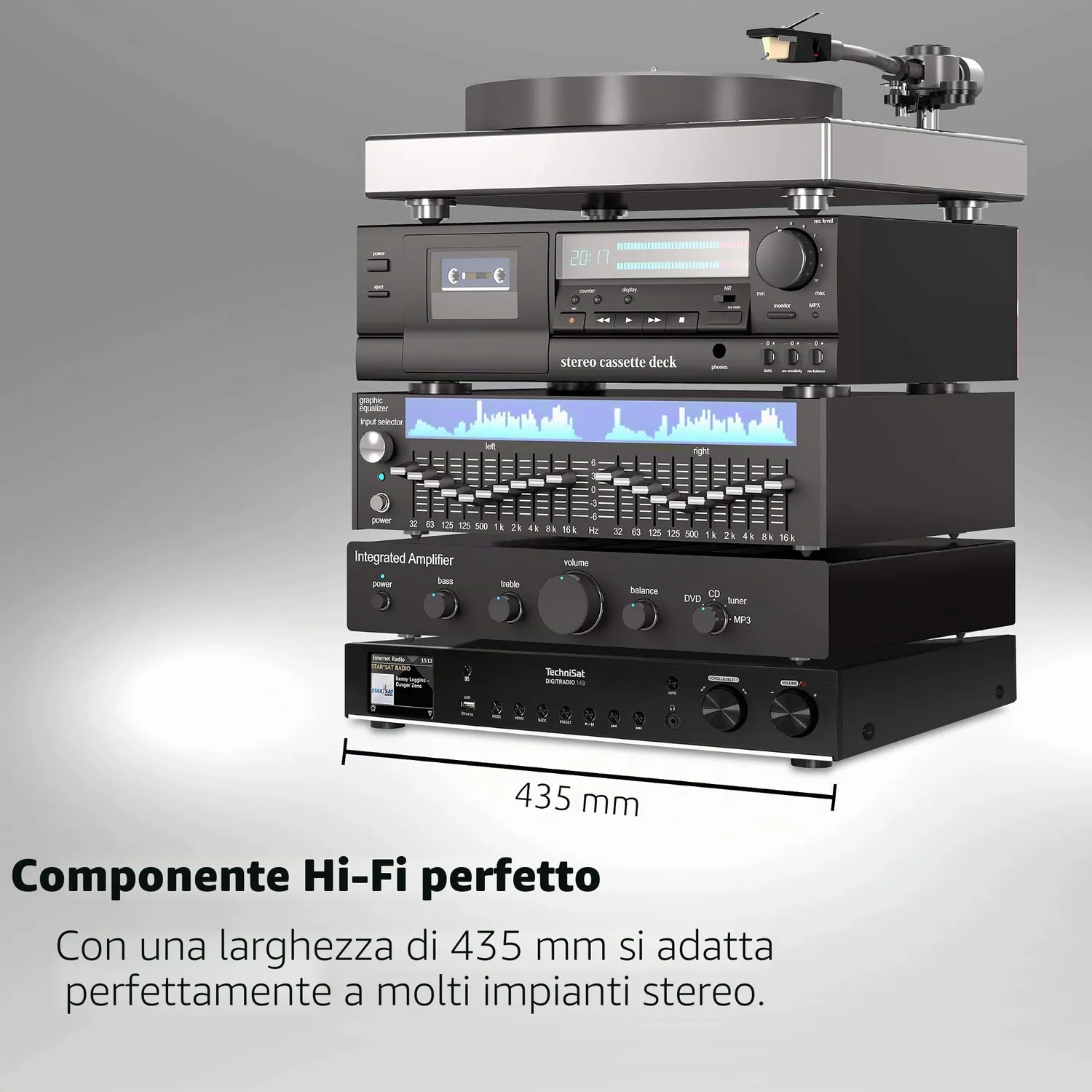 TechniSat DIGITRADIO 143 CD sintonizzatore HiFi nero