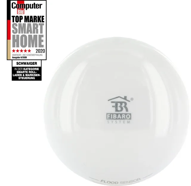 Schwaiger Sensore Acqua Allagamento Z-Wave Sirena Bianco