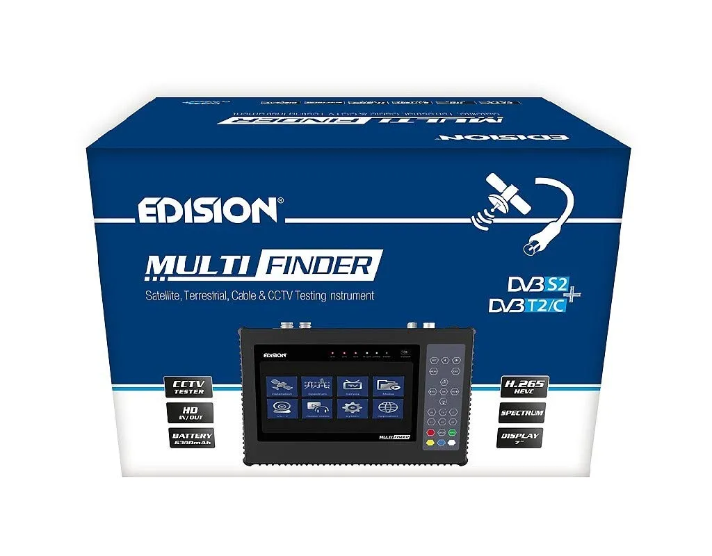 Edision Multi-Finder misuratore segnale SAT DTT cavo 7"
