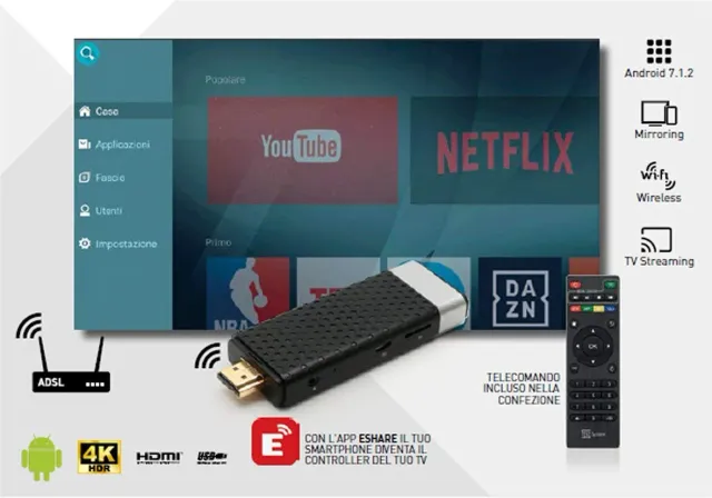 TELE System IPBOX TS UP Stealth Box Android 4K HDR