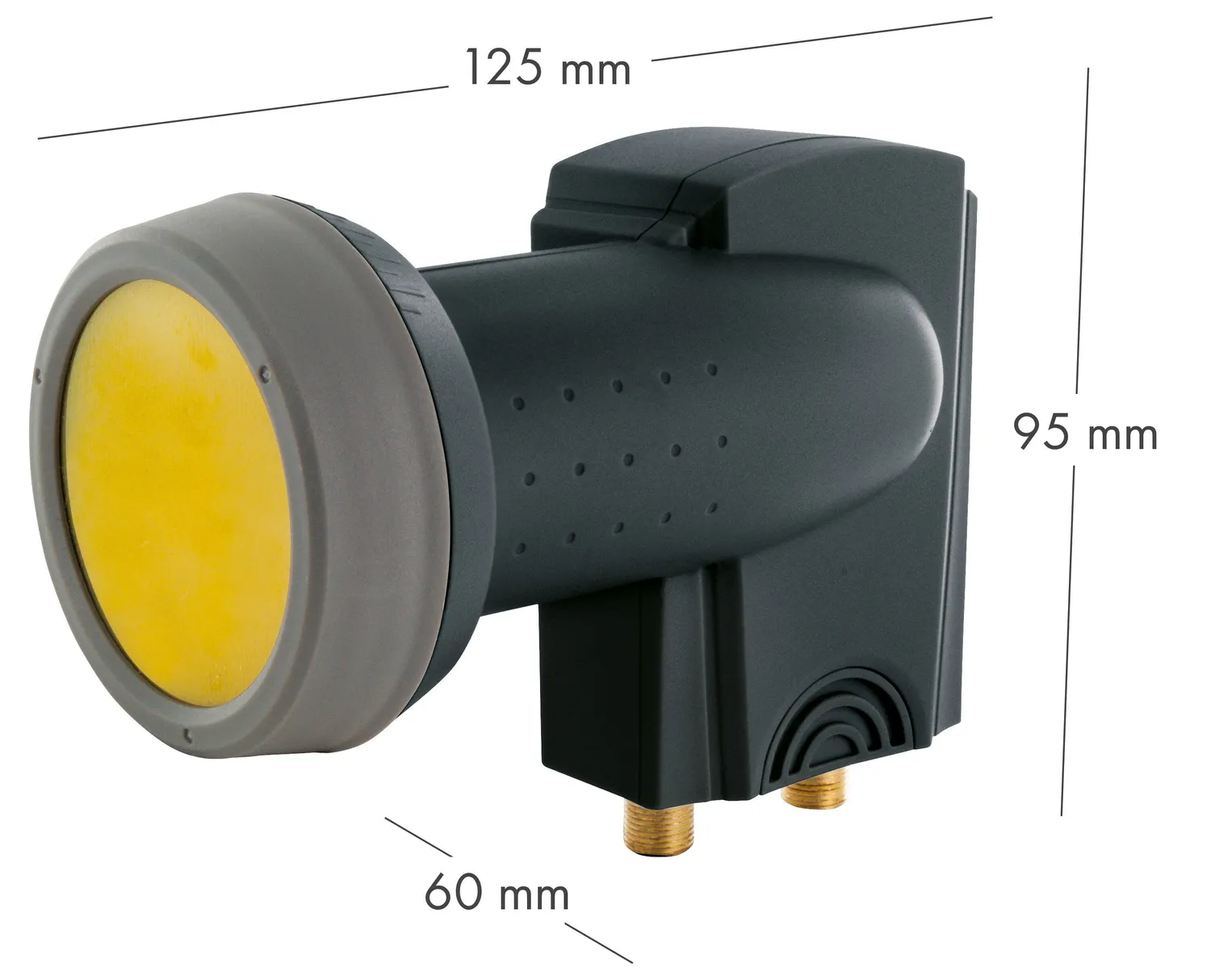 Schwaiger Sun Protect LNB twin satellitare 2 uscite antracite