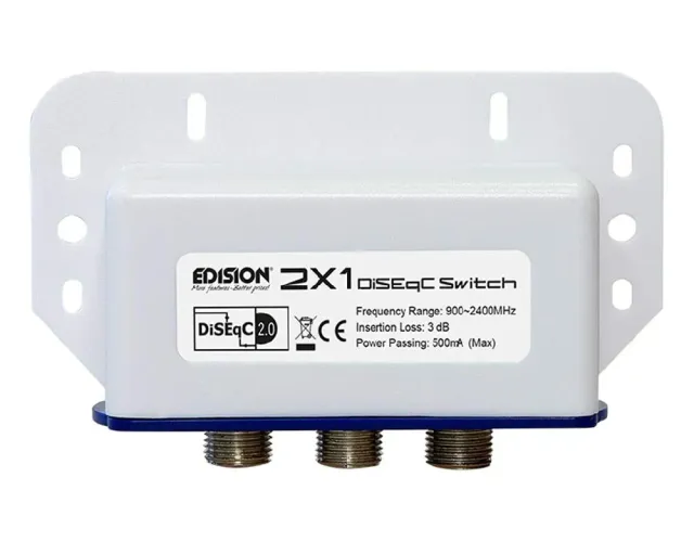 Edision Switch DiSEqC 2/1 Commutatore Satellitare HDTV