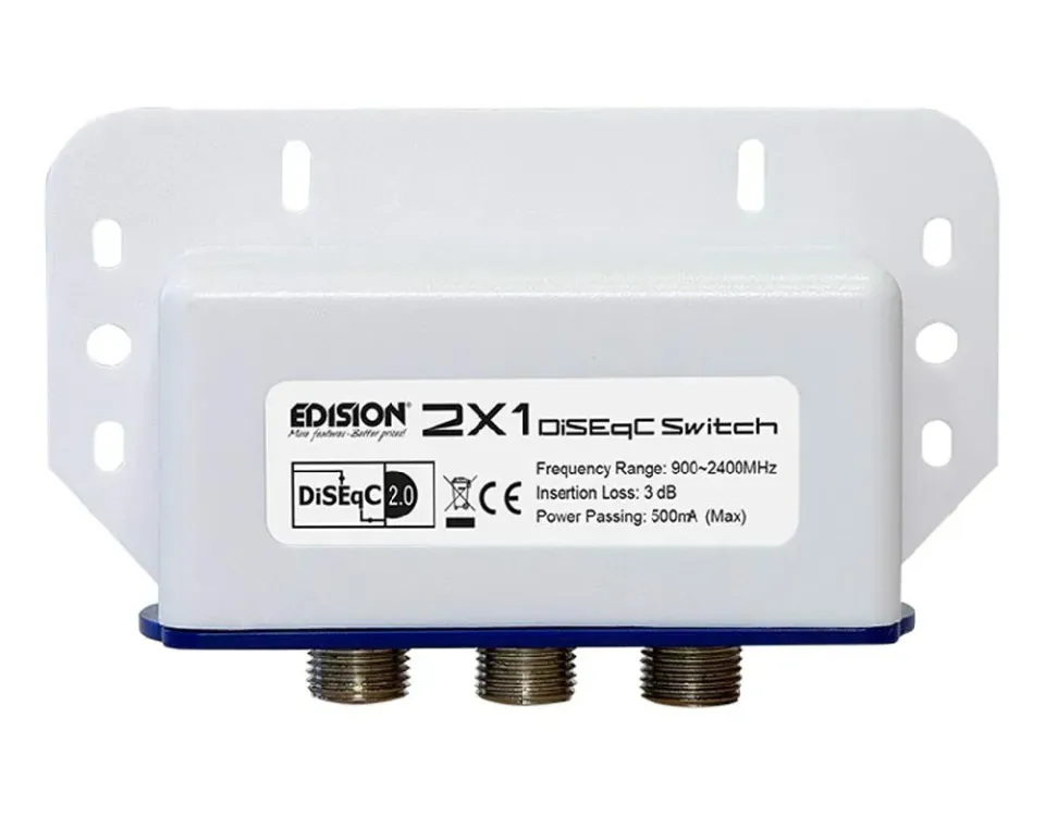 Edision Switch DiSEqC 2/1 Commutatore Satellitare HDTV