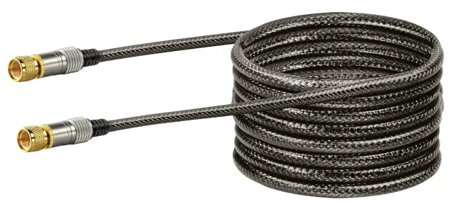 Schwaiger Cavo Sat Antenna F 1,5 m Nero 110 dB Quadrupla