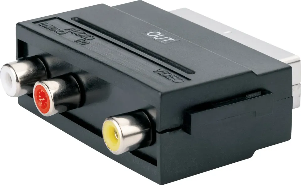 Schwaiger adattatore SCART-Cinch AV OUT nero