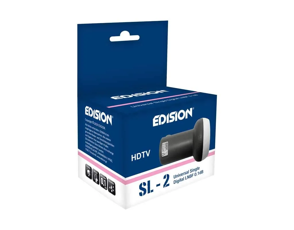 Edision SL-2 LNB single 0,1 dB attacco 40 mm