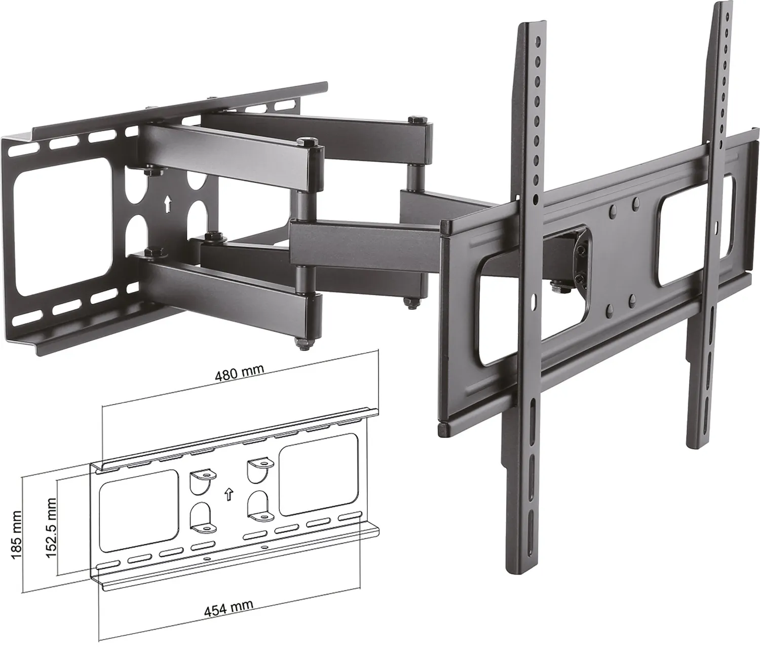 Schwaiger Supporto TV 37-86" doppio braccio orientabile