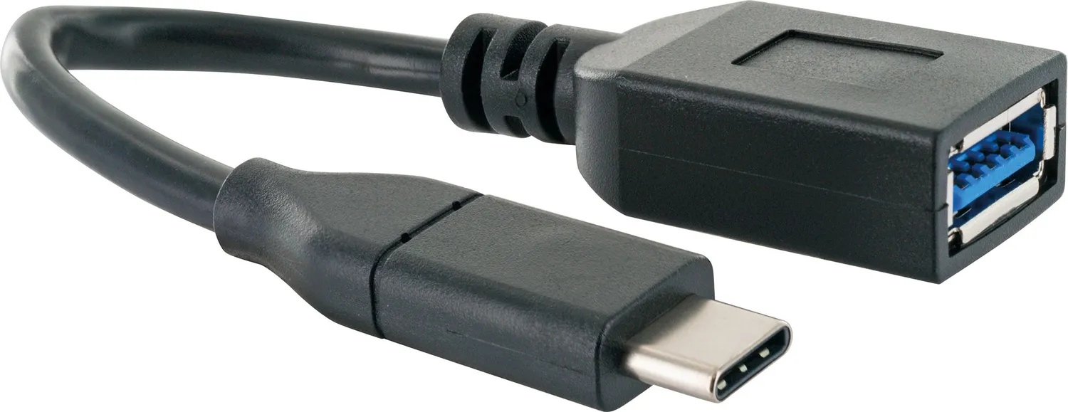 Schwaiger Adattatore USB-C a USB-A OTG 5Gbps 0,15m Nero