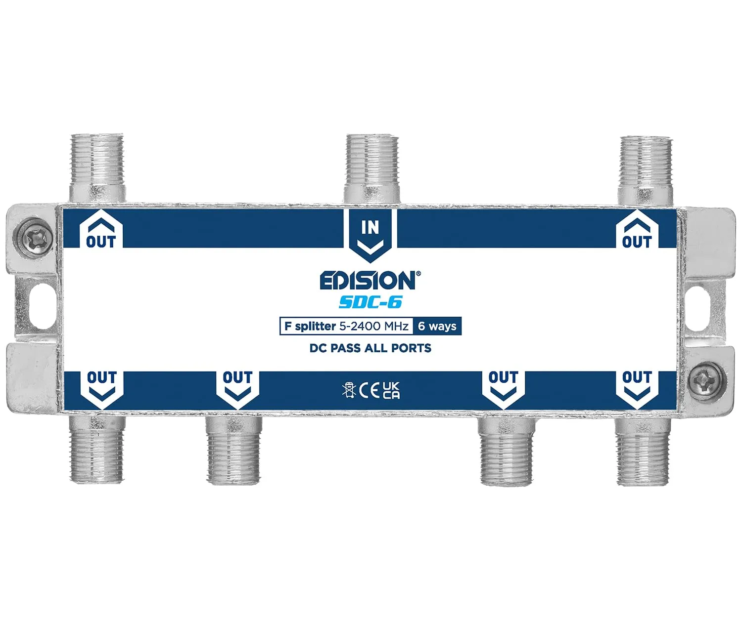 Edision SDC-8 Partitore Antenna TV SAT 8 Uscite F 5-2400MHz