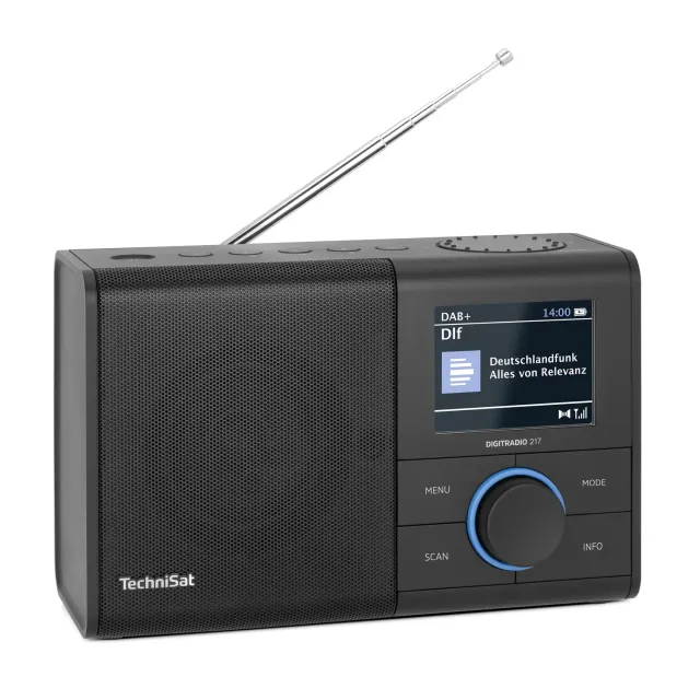 TechniSat DIGITRADIO 217 radio portatile DAB+ nera