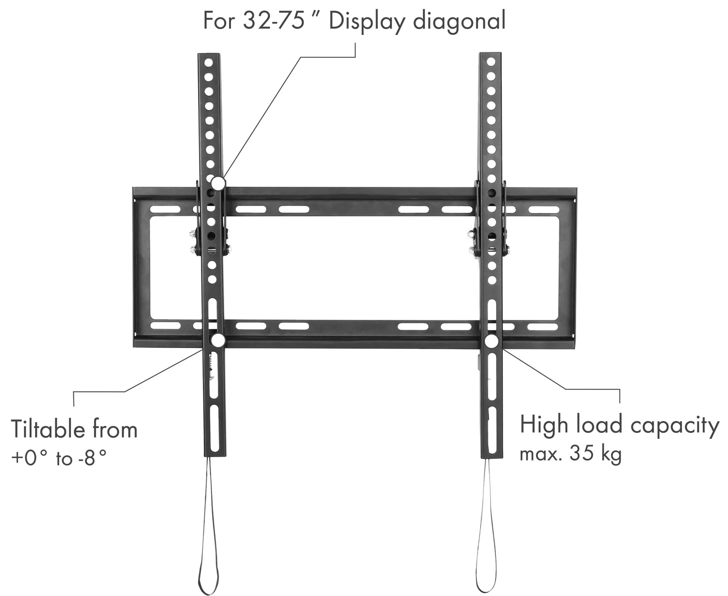 Schwaiger Supporto TV 32-75" Inclinabile Staccabile 35 kg