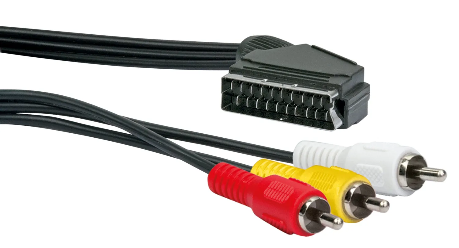 SCHWAIGER cavo adattatore SCART CINCH stereo