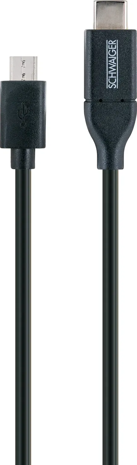 Schwaiger Cavo Adattatore USB-C Micro-B 1m Nero USB 3.1