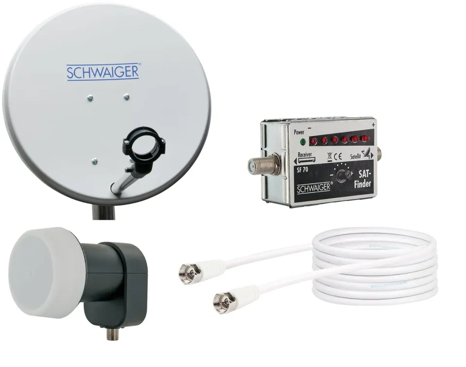 Schwaiger kit parabola satellitare 40 cm mobile 1 utente