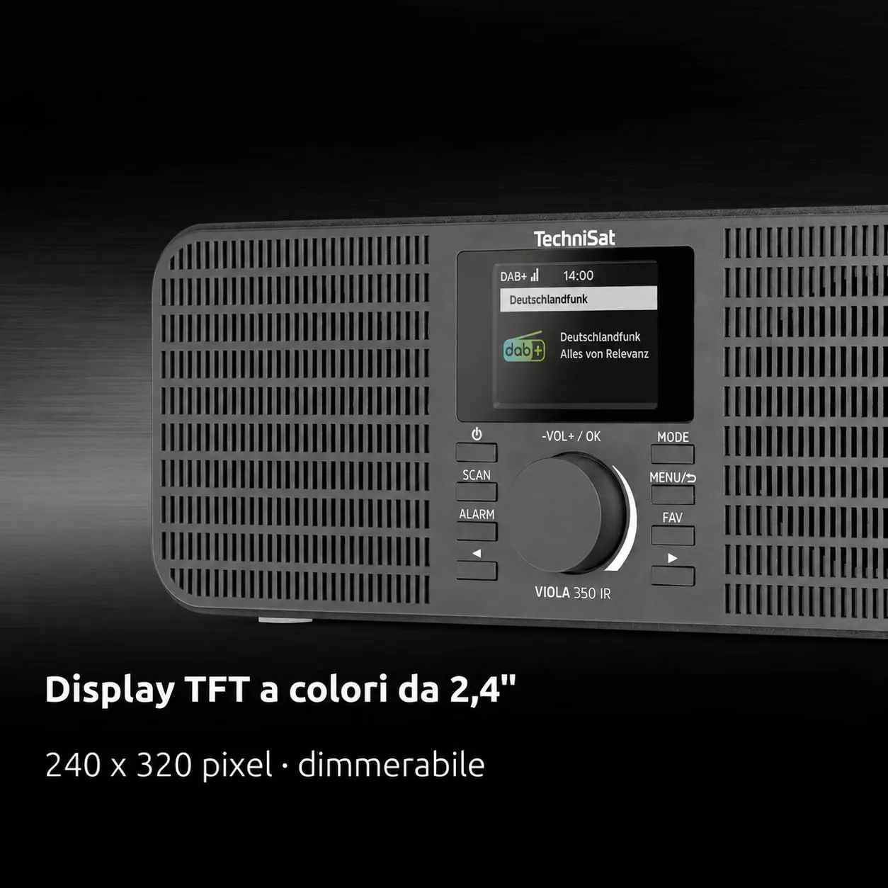 TechniSat Viola 350 IR radio internet DAB+ nero