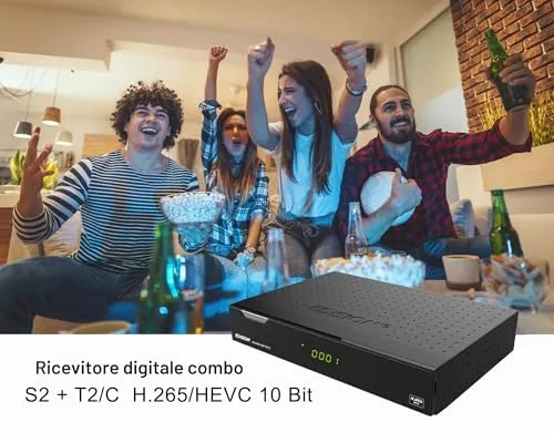 Edision Piccollo S2+T2/C decoder combo HD H.265