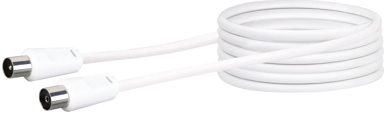 Schwaiger cavo antenna TV 1,5 m bianco 75 dB