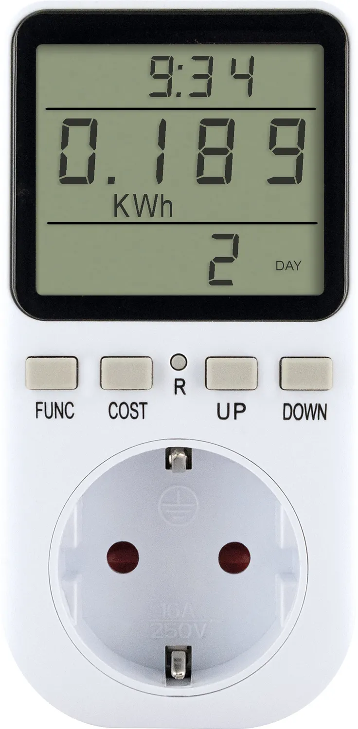 Schwaiger misuratore consumi energia con display nero