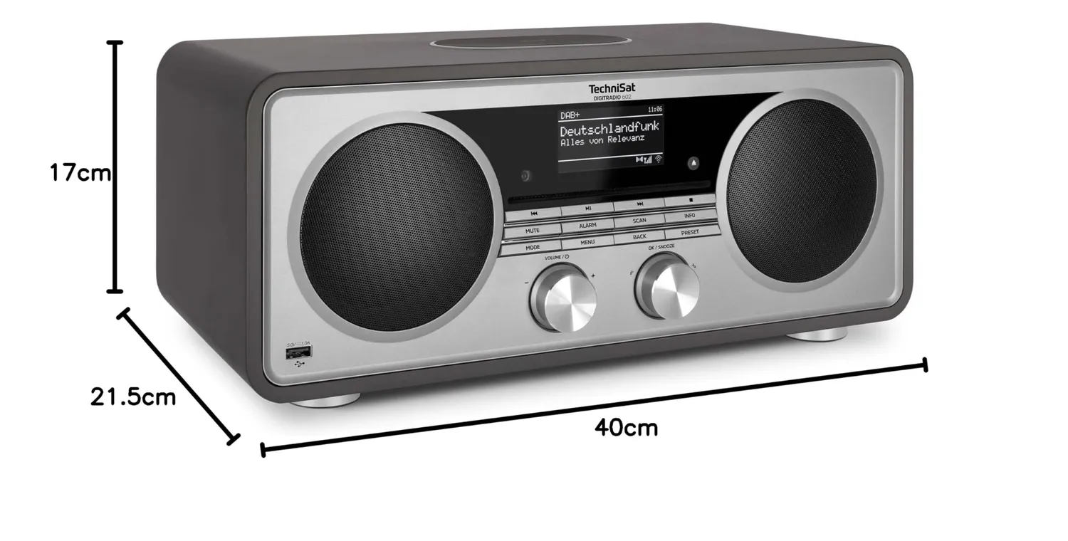 TechniSat DIGITRADIO 602 Radio Internet Argento con CD