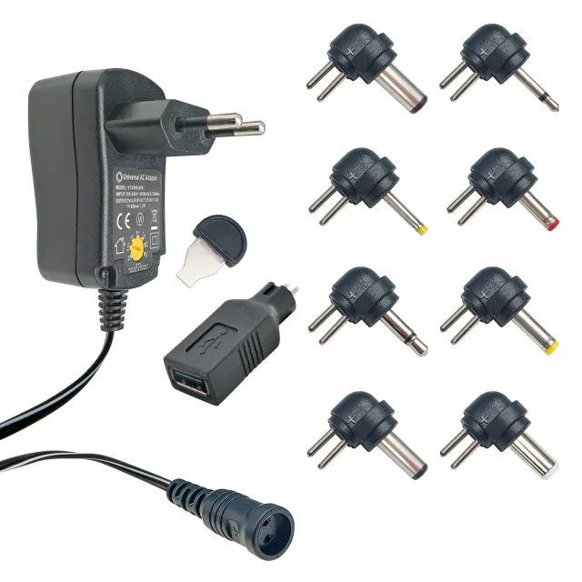 Schwaiger Alimentatore Universale 600mA 3-12V con 9 Spine