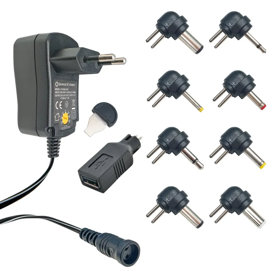 Schwaiger Alimentatore Universale 600mA 3-12V con 9 Spine