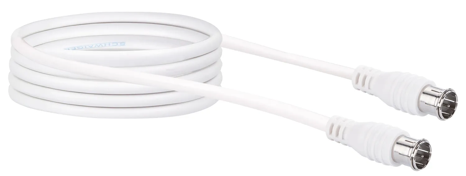 SCHWAIGER Cavo SAT 75 dB antenna 3 m bianco schermato