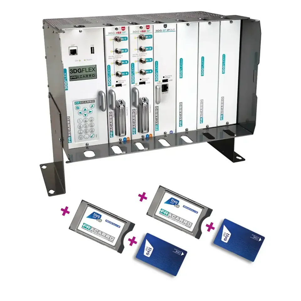 Fracarro KIT 2-tivù IP centrale IPTV 128 programmi