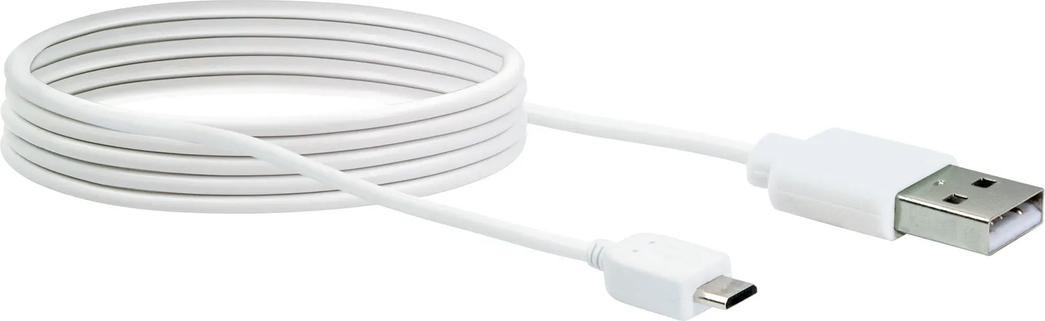 Schwaiger Cavo Micro USB 2 m Bianco ricarica