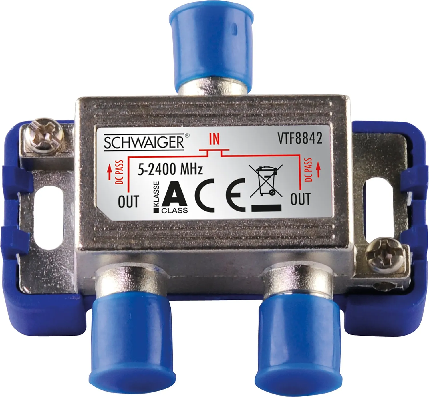 Schwaiger Partitore Antenna Sat 2 Vie 5dB 5-2400MHz Classe A
