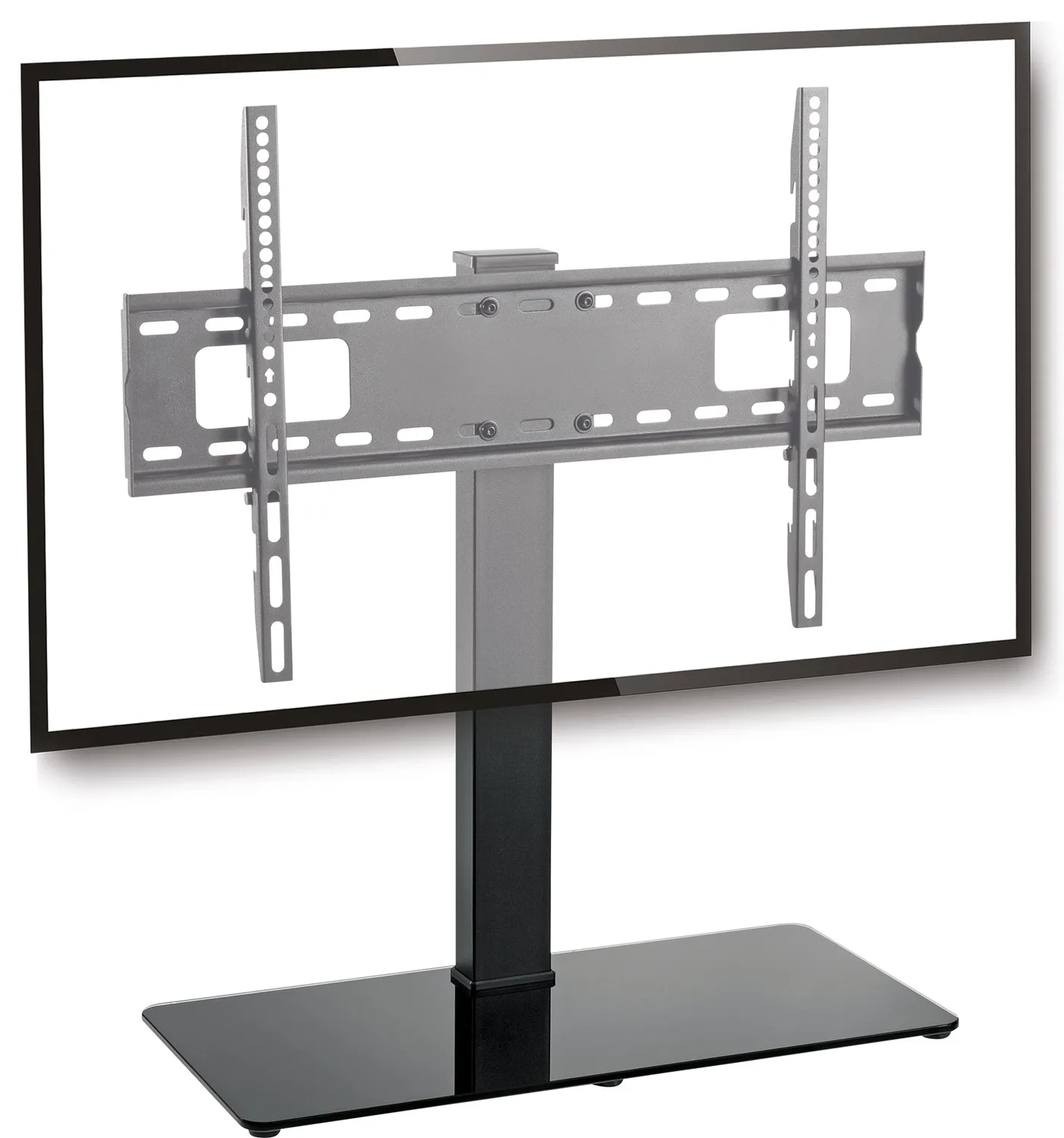 Schwaiger Supporto TV Tavolo 37-70" Vetro Nero Girevole