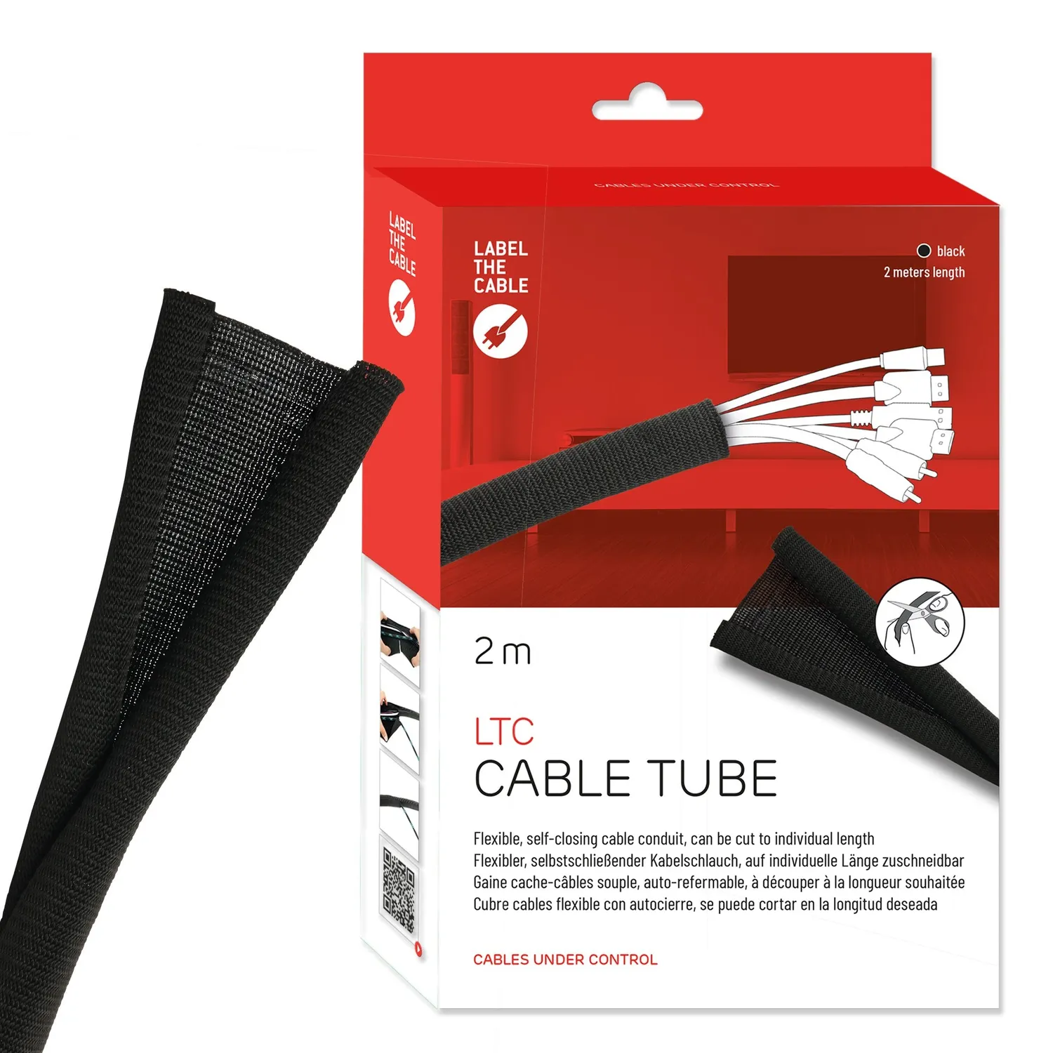 SCHWAIGER LTC Cable Tube guaina cavi nera