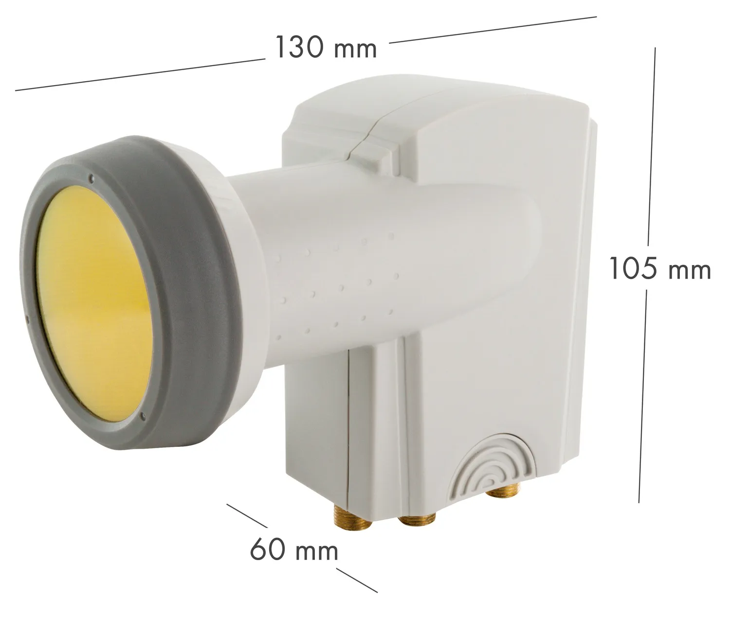 Schwaiger Quad LNB Sun Protect illuminatore 4 uscite grigio