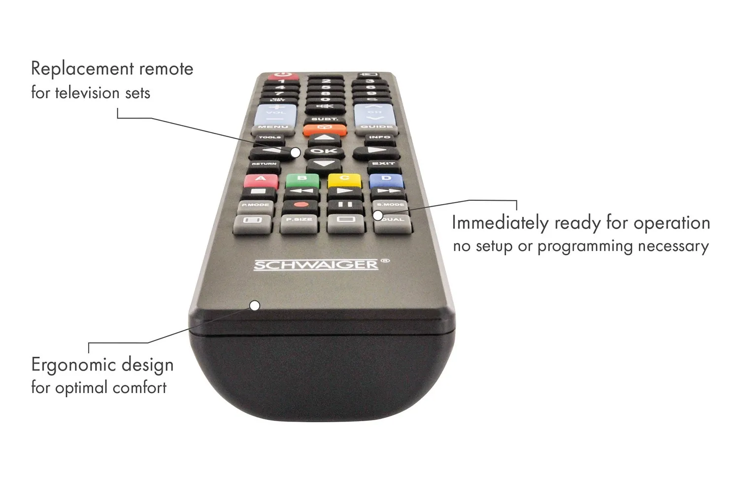 Schwaiger Telecomando Ricambio TV LG Samsung 49 Tasti
