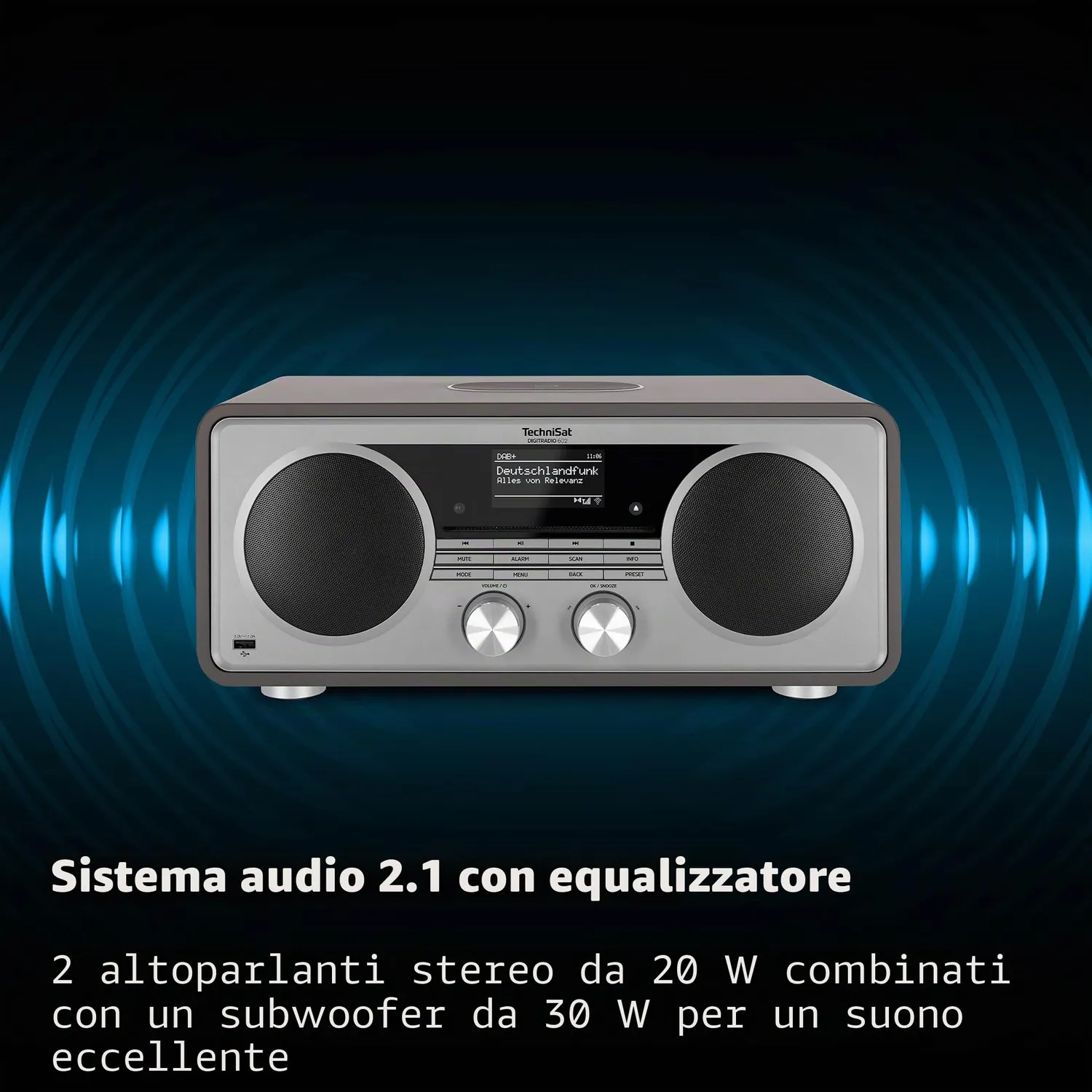 TechniSat DIGITRADIO 602 Radio Internet Argento con CD