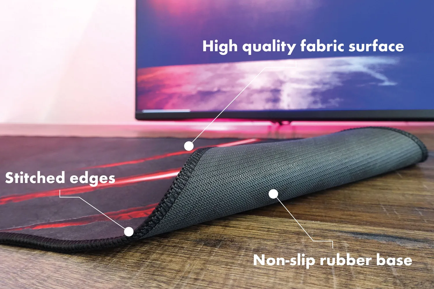 Schwaiger tappetino mouse gaming 750x300 mm nero
