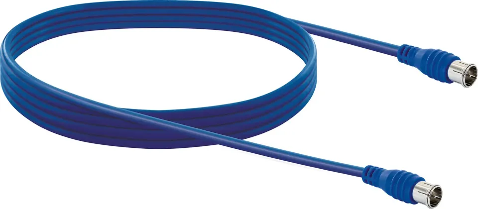 SCHWAIGER cavo antenna SAT 5m F-Quick blu schermato