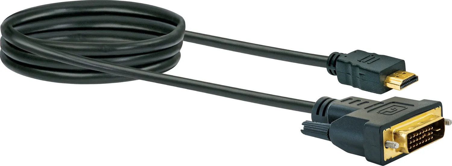 SCHWAIGER cavo adattatore HDMI-DVI 2m Full HD nero