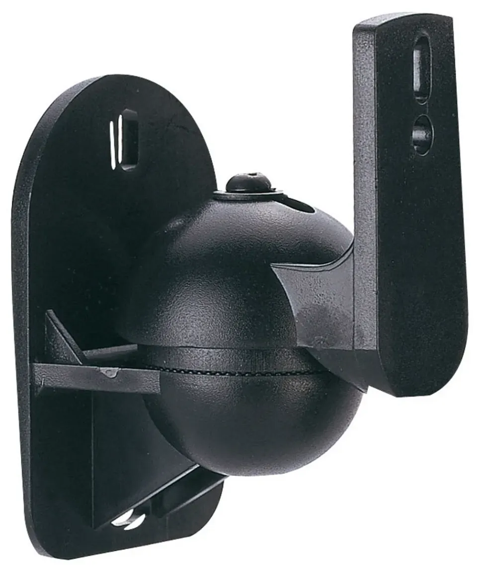 SCHWAIGER Supporti casse orientabili neri 2 pezzi