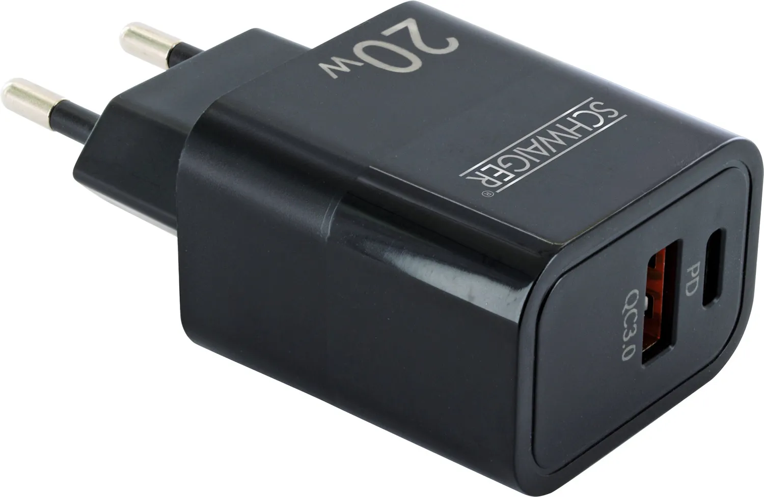 SCHWAIGER Caricabatterie rapido USB 20W USB-A USB-C