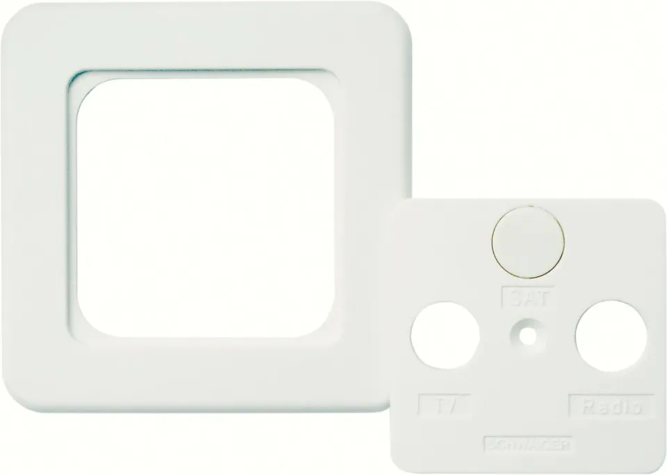 Schwaiger Cornice Copripresa Antenna 2-3 Fori Bianca