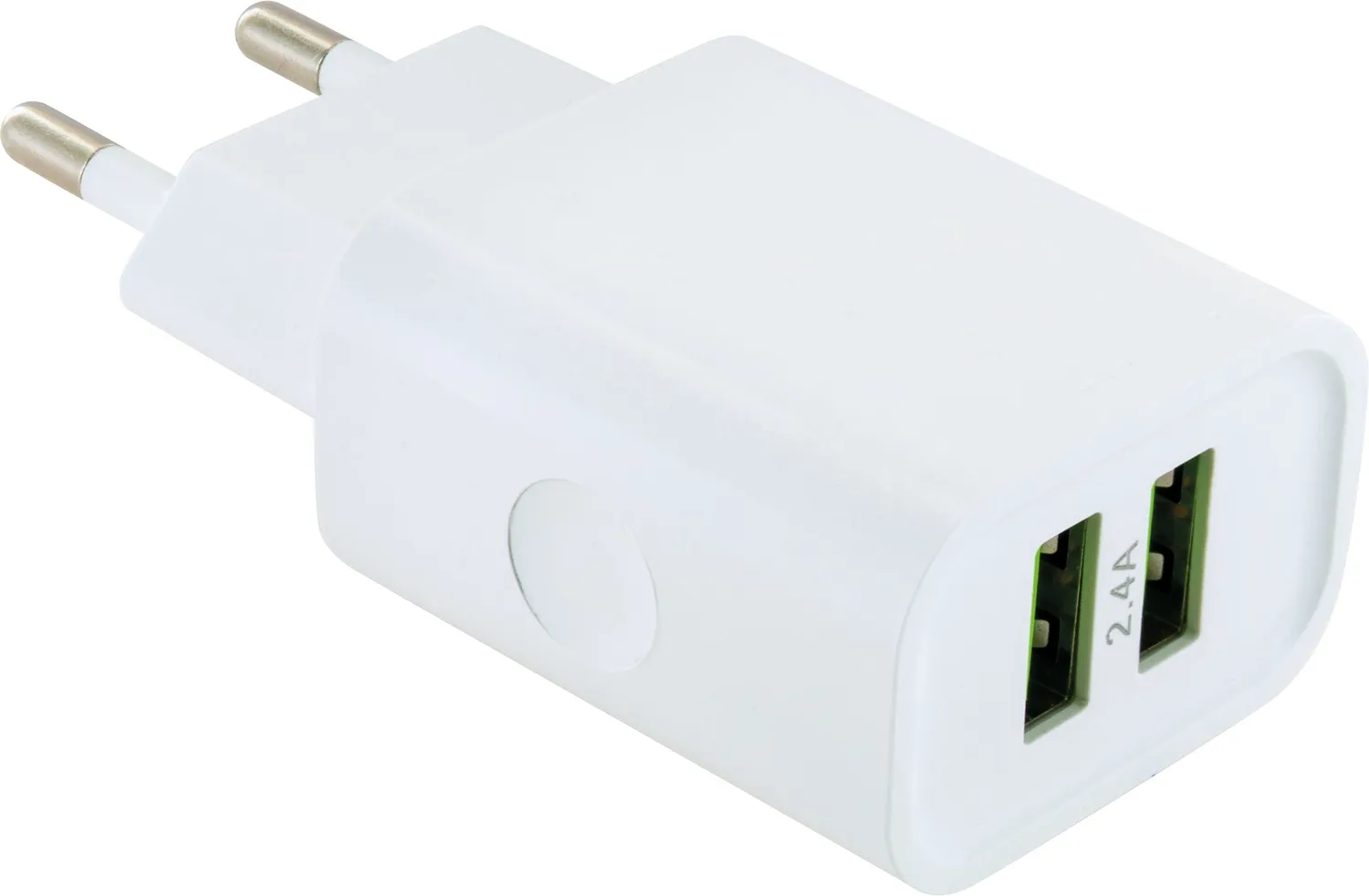 Schwaiger Caricatore muro 2x USB-A 12W bianco