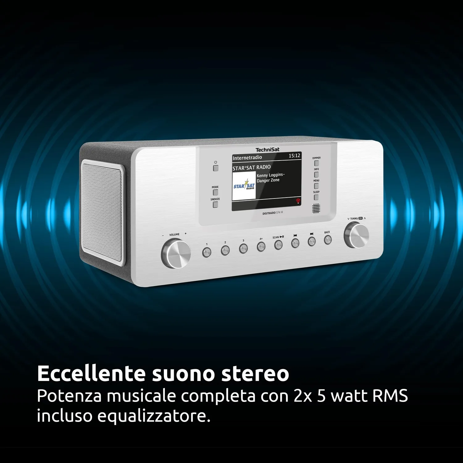 Technisat DigitRadio 574 IR radio internet DAB+ argento