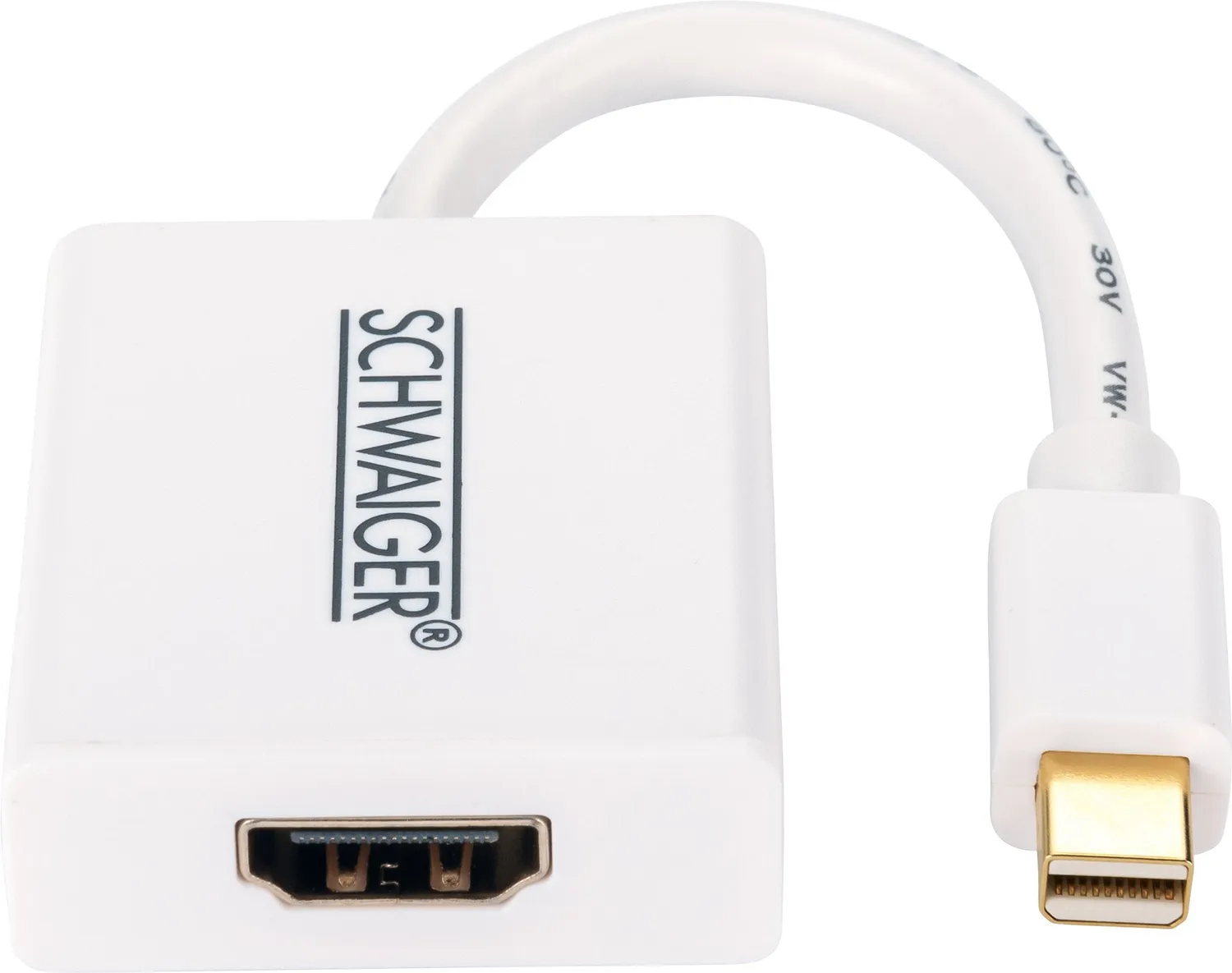 SCHWAIGER Cavo Mini DisplayPort HDMI 0,15m Bianco Full HD